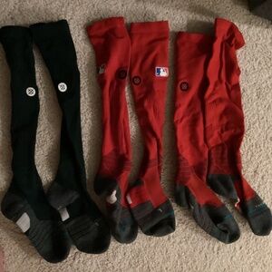 Stance MLB Baseball Socks (3) Pairs red and black